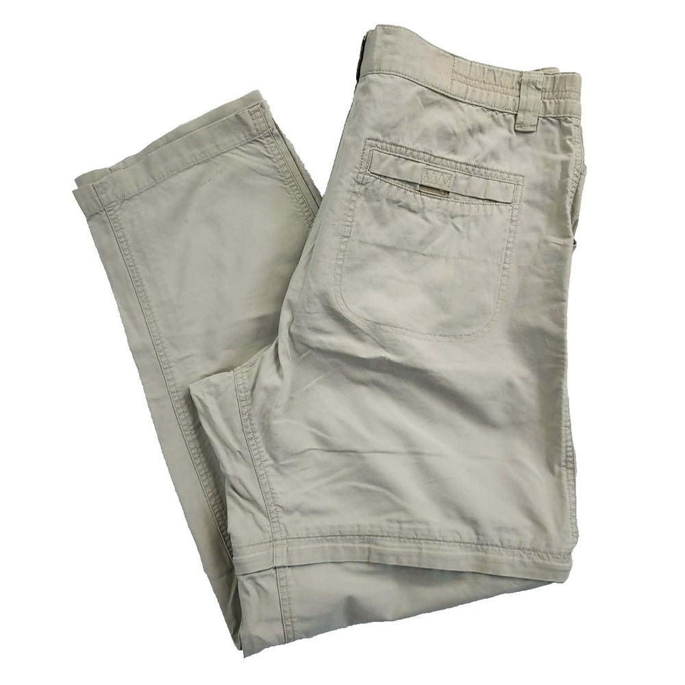 Columbia Convertible‎ Cargo Pants Beige Tan Women 14 Hiking Outdoor Zip Off